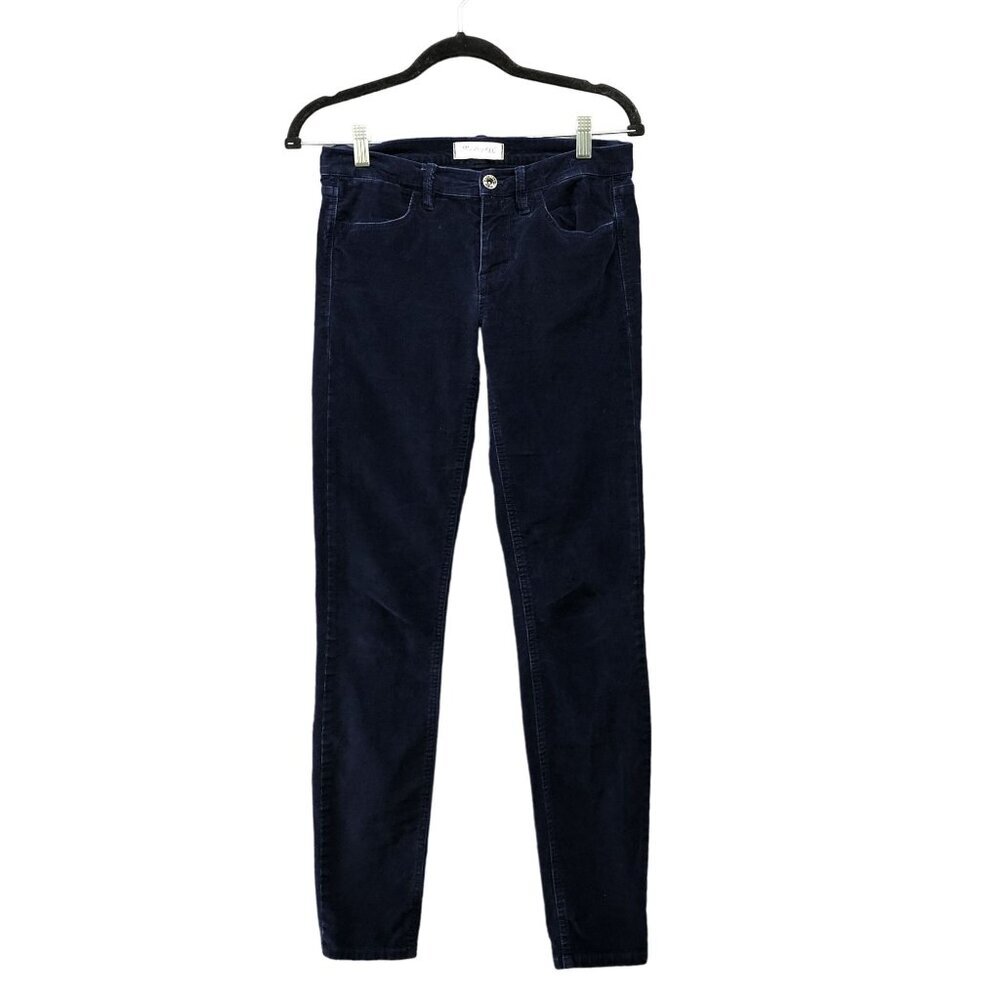 Madewell Corduroy Skinny Pants Womens Size 26x32 (26x31) Dark Blue Low Rise